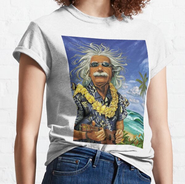 VENDEDOR CALIENTE: Albert Einstein Surfing God Camiseta clásica