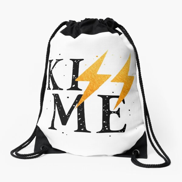 kiss me funny lovely design  Drawstring Bag