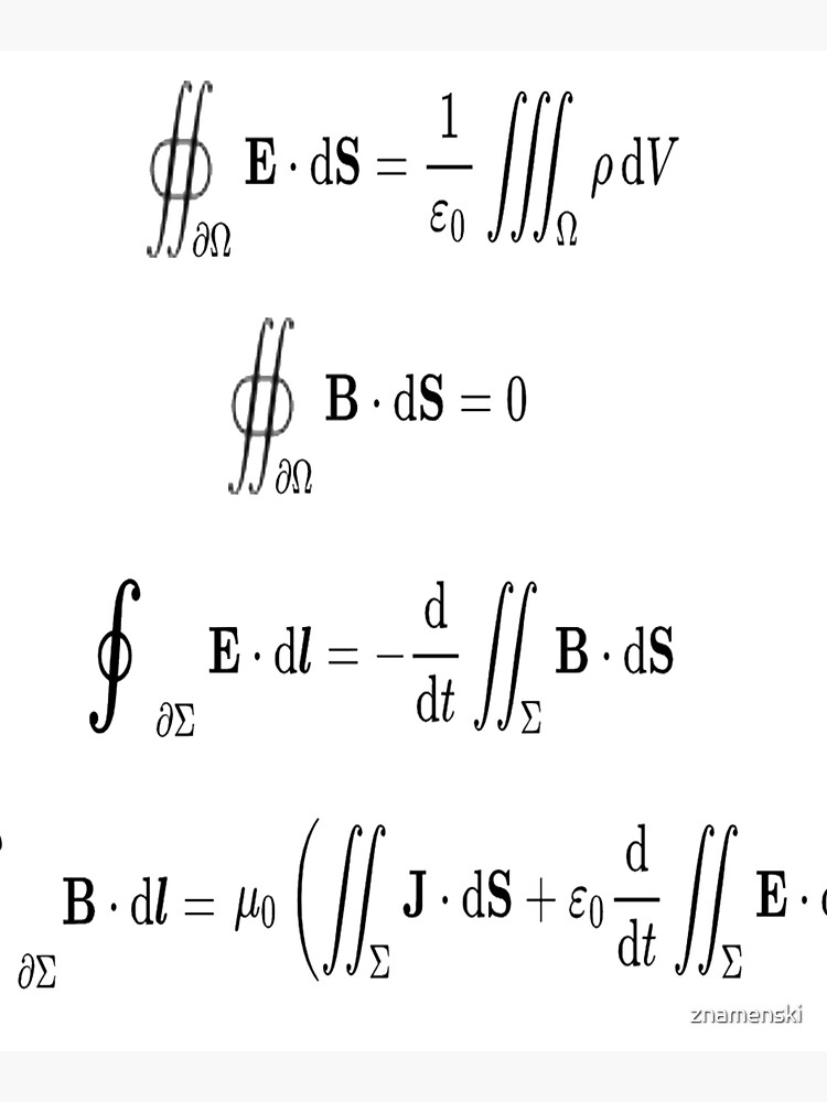 Maxwell's equations, #Maxwells, #equations, #MaxwellsEquations, Maxwell, equation, MaxwellEquations, #Physics, Electricity, Electrodynamics, Electromagnetism by znamenski