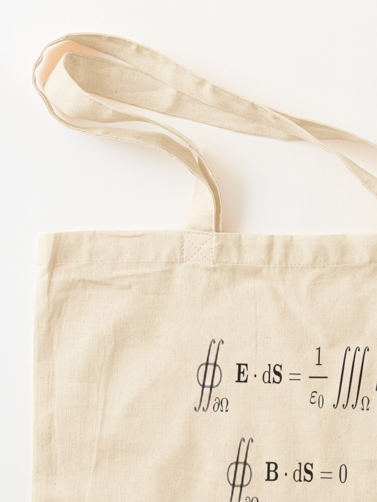Alternate view of Maxwell's equations, #Maxwells, #equations, #MaxwellsEquations, Maxwell, equation, MaxwellEquations, #Physics, Electricity, Electrodynamics, Electromagnetism Tote Bag