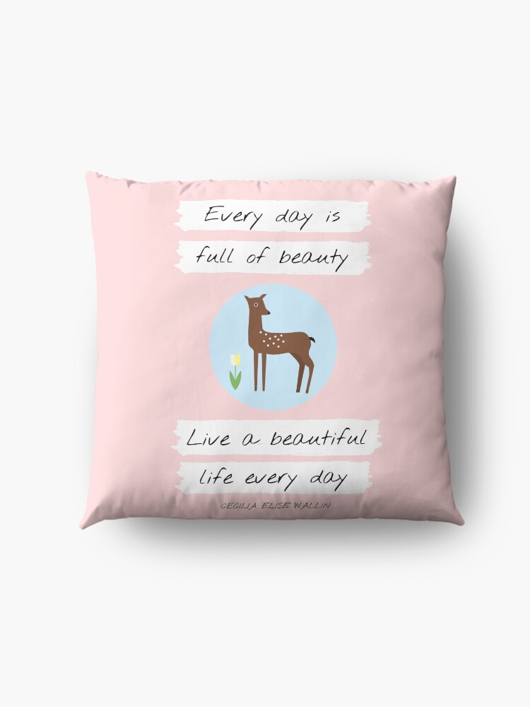 Alternate view of UPLIFTING QUOTE (deer, animal) from Inventicity™ Floor Pillow