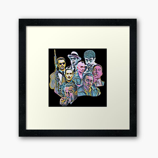 Gangster Malen Film Goodfellas Godfather Casino Scarface Sopranos Gerahmter Kunstdruck Von Xsdni999 Redbubble