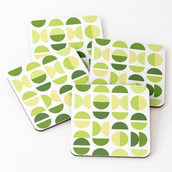 Item preview, Mid Century Modern Avocado Green Geometry designed and sold by AVArtDecor.