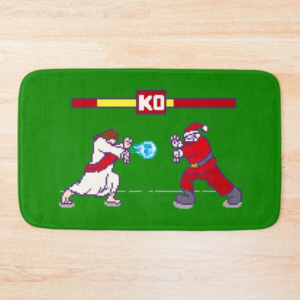 Item preview, STREET FIGHT JESUS VS SANTA designed and sold by aydapadi.