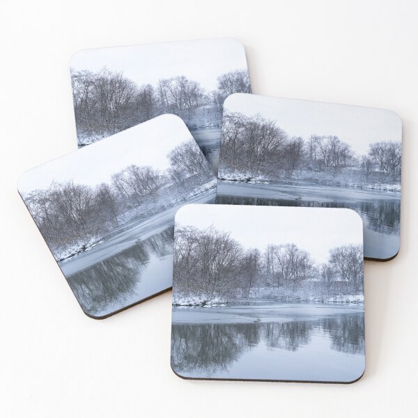 Item preview, First Snow - Cold but Naturally Calming Wintry Vista designed and sold by Georgia Mizuleva.
