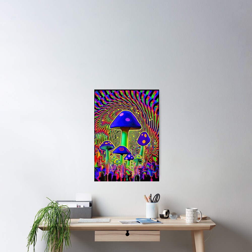 MIND MELT - MUSHROOMS BLACK LIGHT Poster