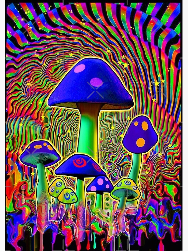 MIND MELT - MUSHROOMS BLACK LIGHT by trendira