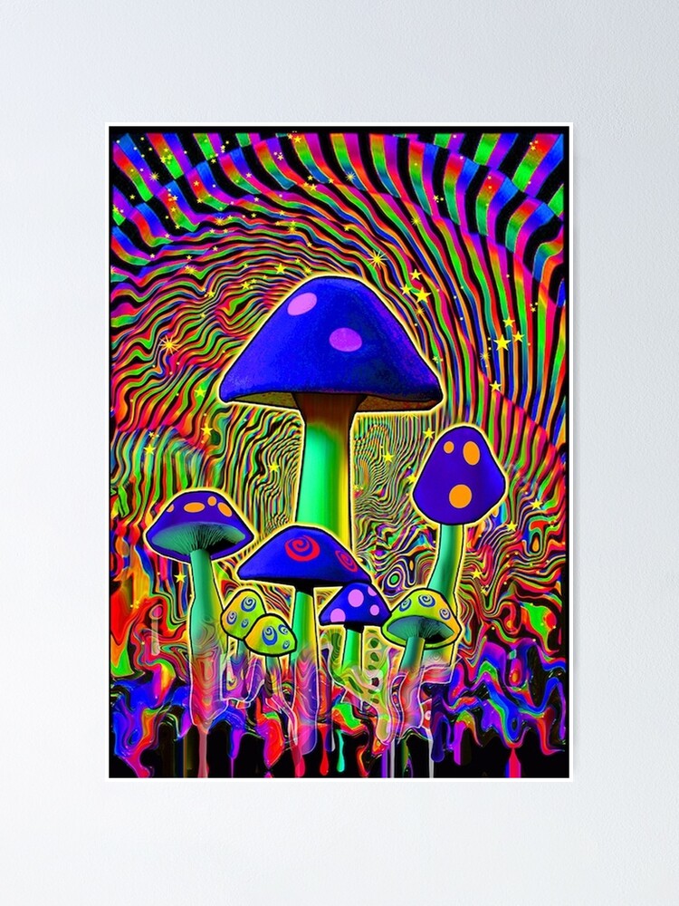 Alternate view of MIND MELT - MUSHROOMS BLACK LIGHT Poster