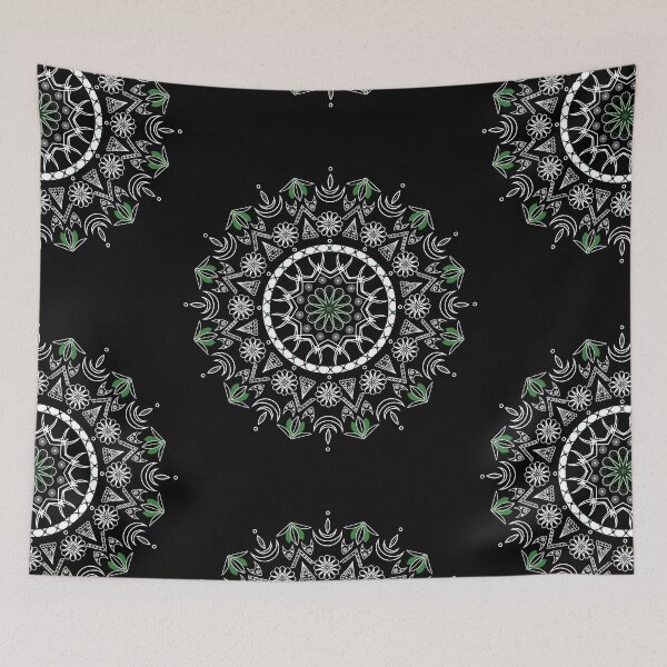 Item preview, Mandala Yoga Wear Green Tulips Mandala Yoga designed and sold by hcetinuk.