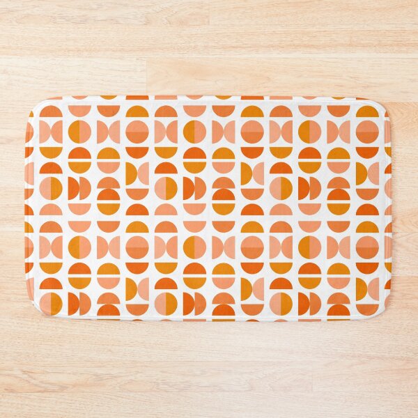 Item preview, Mid Century Modern Tangerine Geometry designed and sold by AVArtDecor.