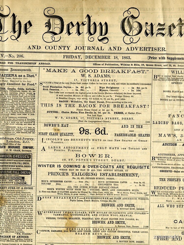 Old Newspapers, The Derby Gazette by znamenski