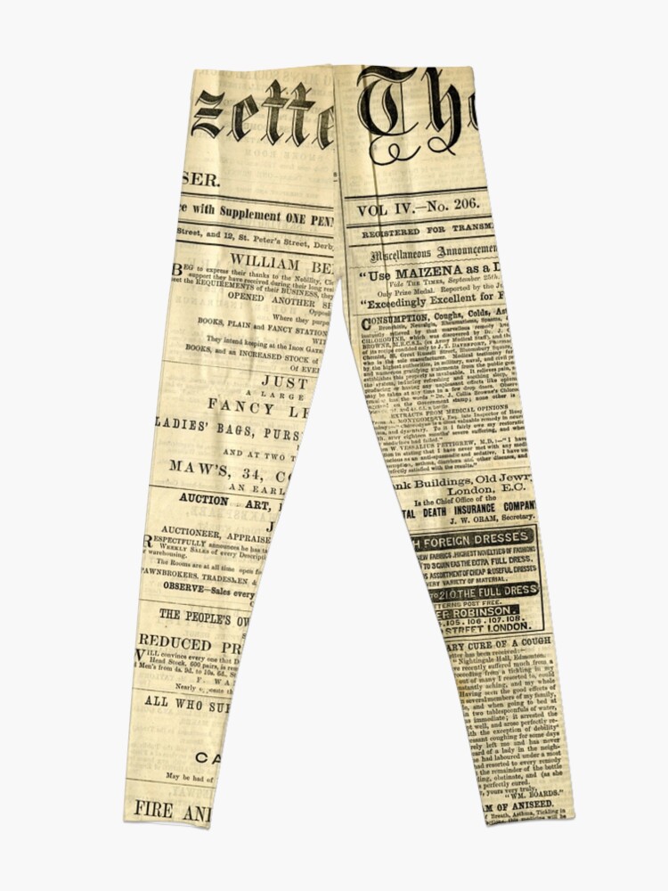 Alternate view of Old Newspapers, The Derby Gazette Leggings