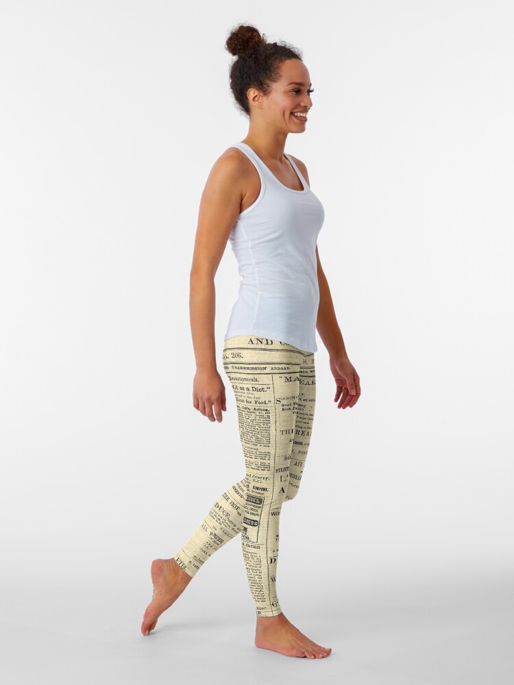 Alternate view of Old Newspapers, The Derby Gazette Leggings