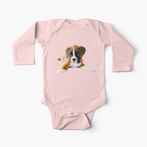 Body Para Bebe Cachorro De Perro Boxer De Jelisandie Redbubble