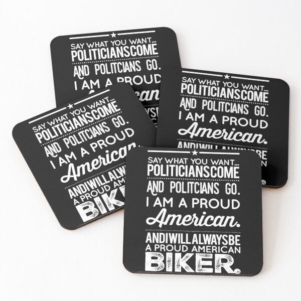 Item preview, Politicians Come And Go Always A Proud American Biker White Text designed and sold by TWMBDesigns.