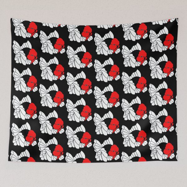 Aperçu de l'œuvre Oranda Tri Color Goldfish Logo 17 C 3 en fond noir créée et vendue par Nosnah.