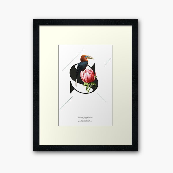 Botanical Alphabet S Gerahmter Kunstdruck