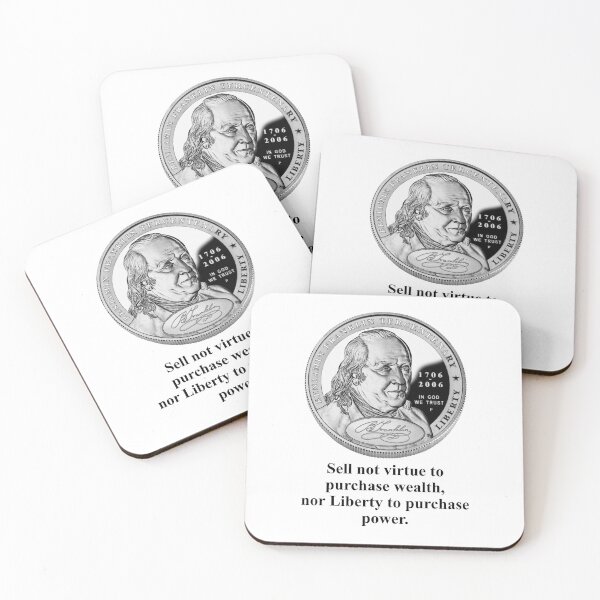 Item preview, Sell Not Virtue - Benjamin Franklin designed and sold by CrankyOldDude.