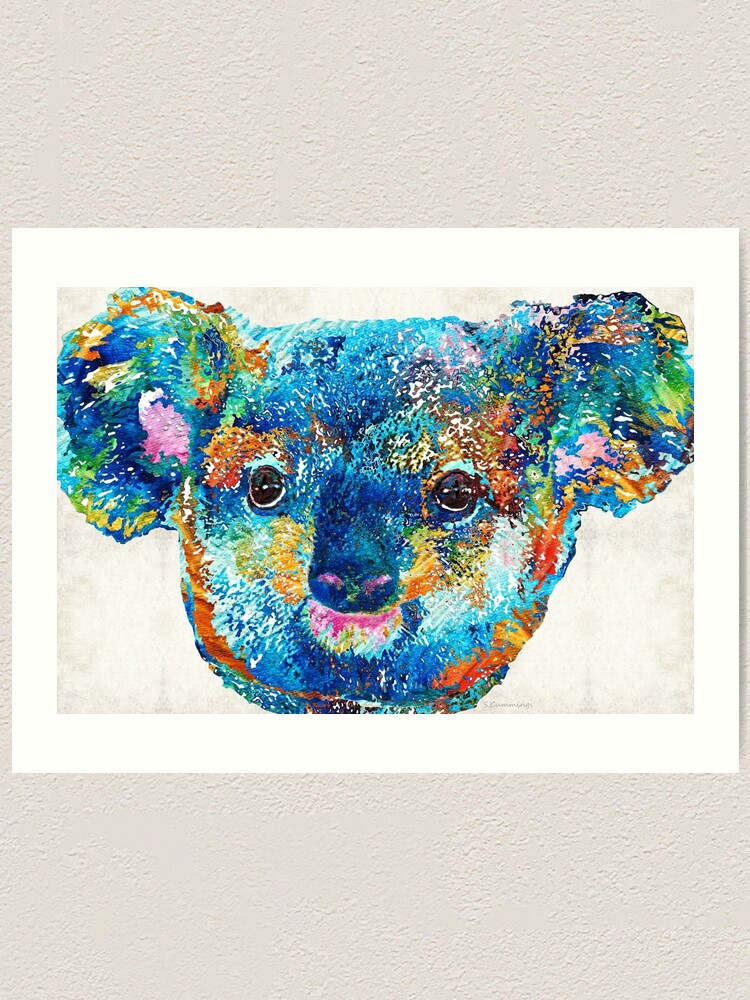 Colorful Koala, Mini Art Print Art Print