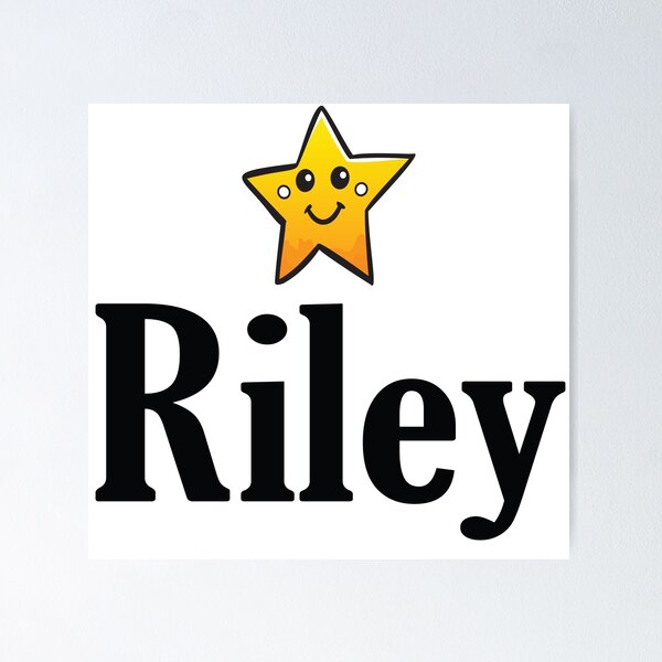 Riley male name, colorful letter balloons background Stock Photo