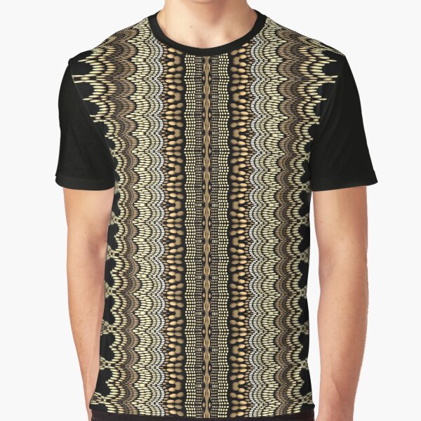 Golden Crochet Graphic T-Shirt