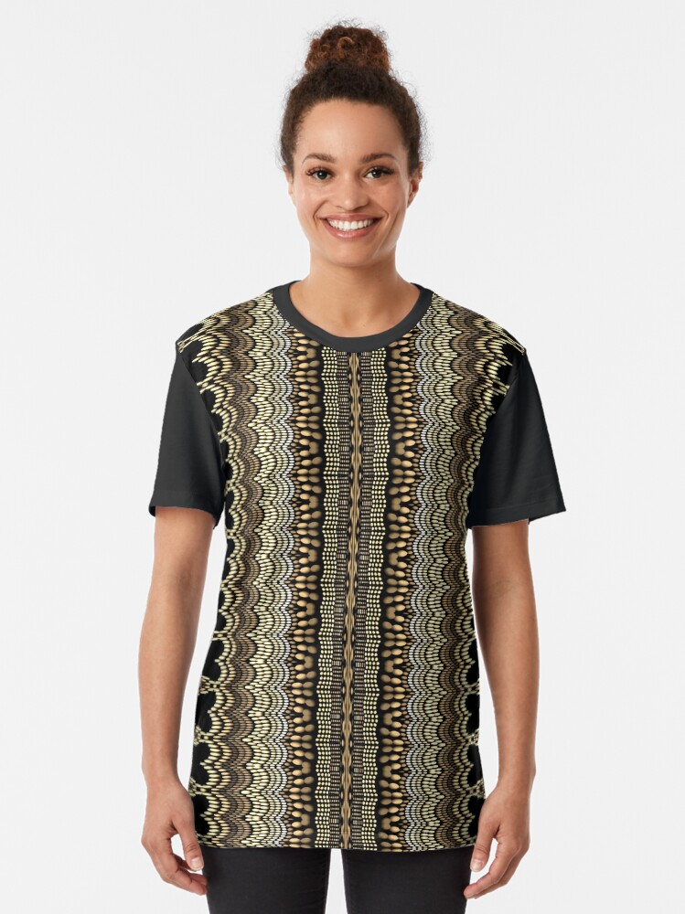 Alternate view of Golden Crochet Graphic T-Shirt