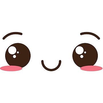 Kawaii Emoji Cute smiling face | Art Board Print