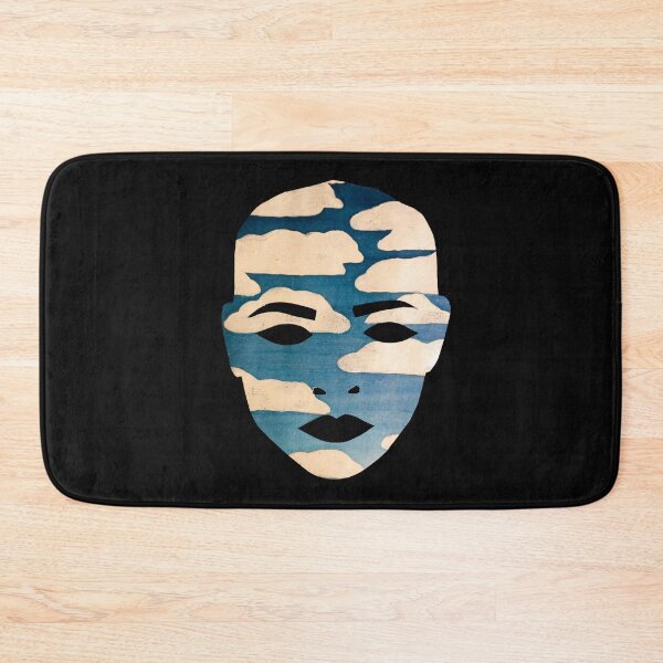 Item preview, Blue sky and clouds face man design creepy mask surrealism - drawing watercolor designed and sold by sukaluna.