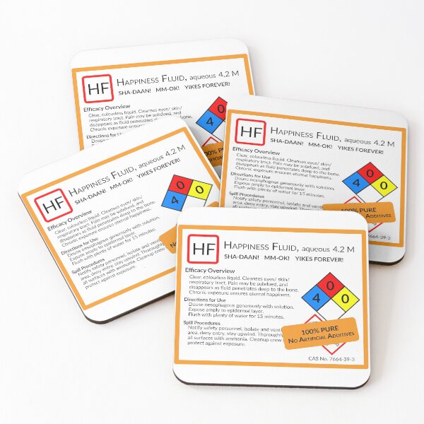 Item preview, Happiness Fluid Chemical Label designed and sold by shaunnope.