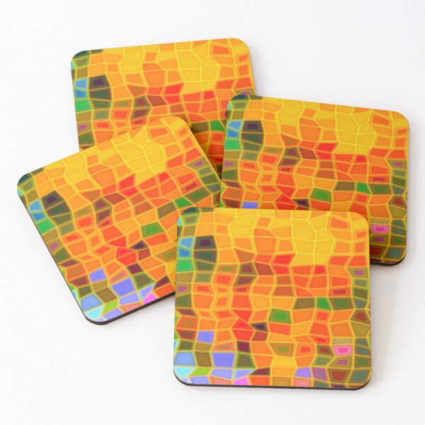 Item preview, Mosaic Pattern Orange Tulips designed and sold by cuprum.