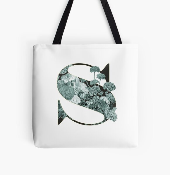 Flower Alphabet S Allover-Print Tote Bag
