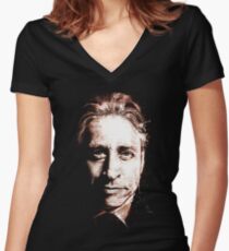 Jon StewART Women's Fitted V-Neck T-Shirt