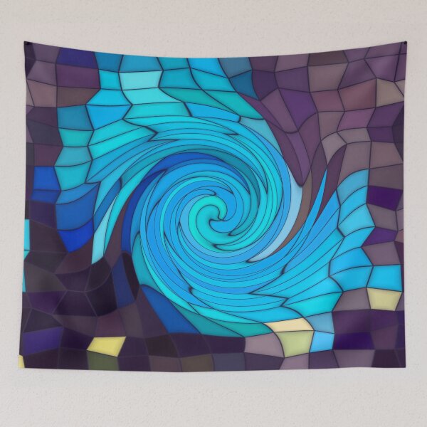 Item preview, Mosaic Pattern Blue Swirl designed and sold by cuprum.