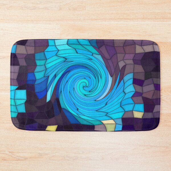 Item preview, Mosaic Pattern Blue Swirl designed and sold by cuprum.