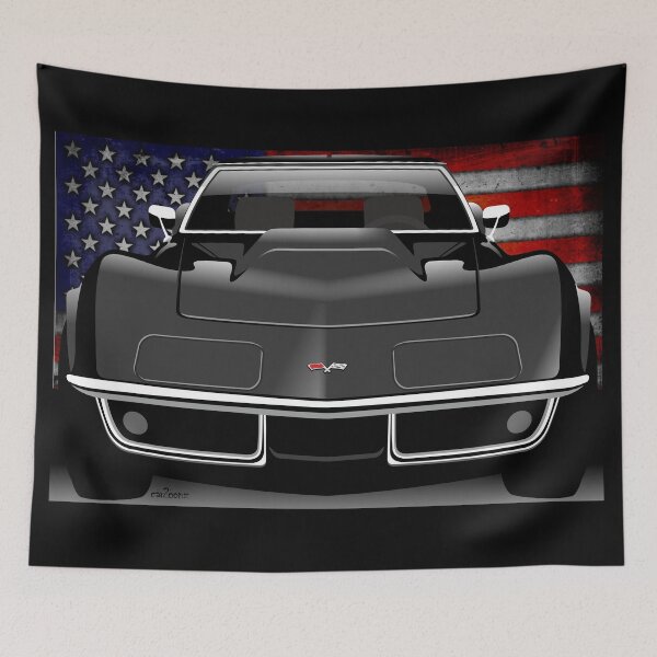 Item preview, Chevrolet Corvette C3 - black designed and sold by car2oonz.