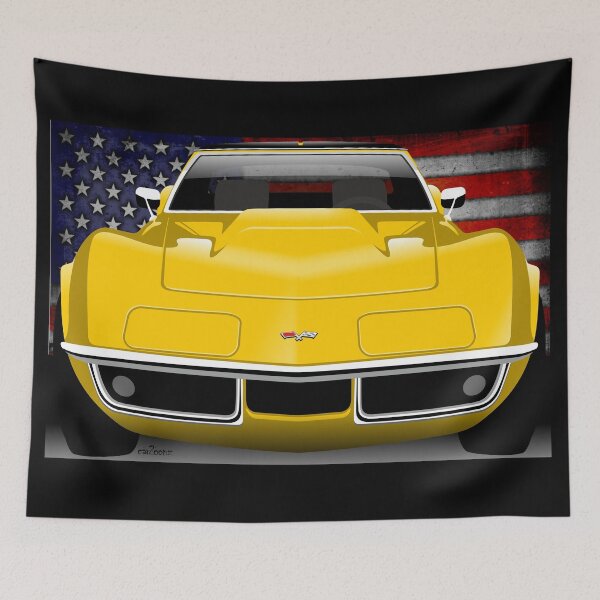 Item preview, Chevrolet Corvette C3 - yellow designed and sold by car2oonz.