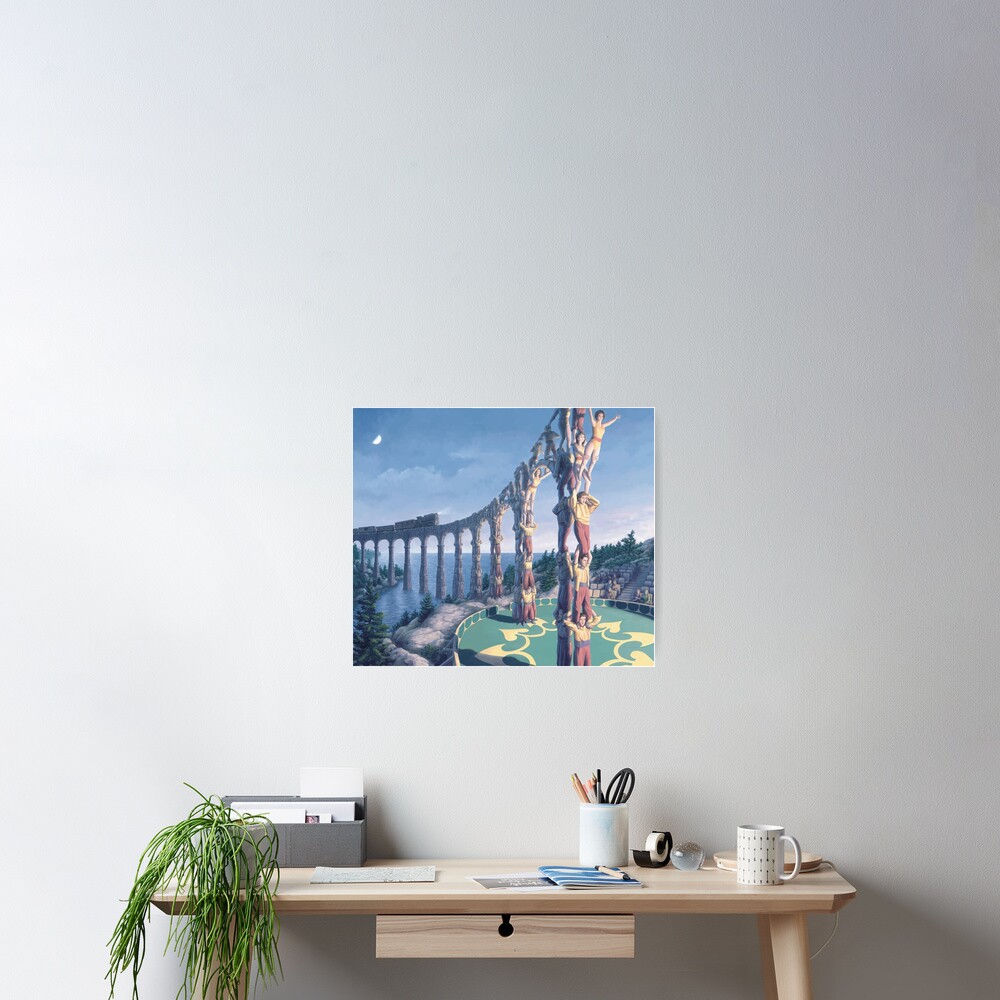 Rob Gonsalves Acrobatic Engineering M.C. Escher Surrealism Surrealist Art Painting Banksy Dali Poster