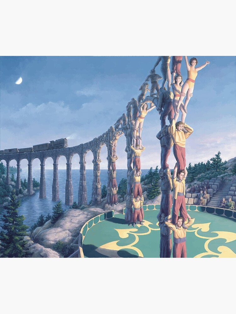 Rob Gonsalves Acrobatic Engineering M.C. Escher Surrealism Surrealist Art Painting Banksy Dali by bufumofo