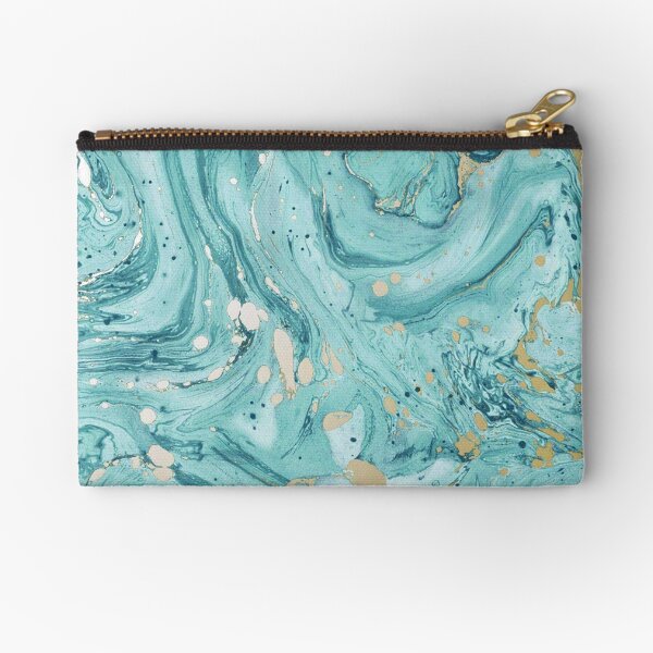 Item preview, Marble Design - Gold Effect - Turquoise Blue, Teal Marbling designed and sold by Studio Hues.