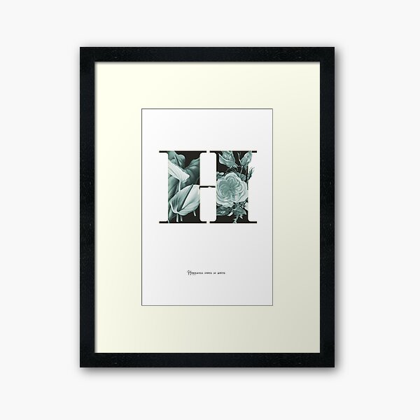 Flower Alphabet H Gerahmter Kunstdruck
