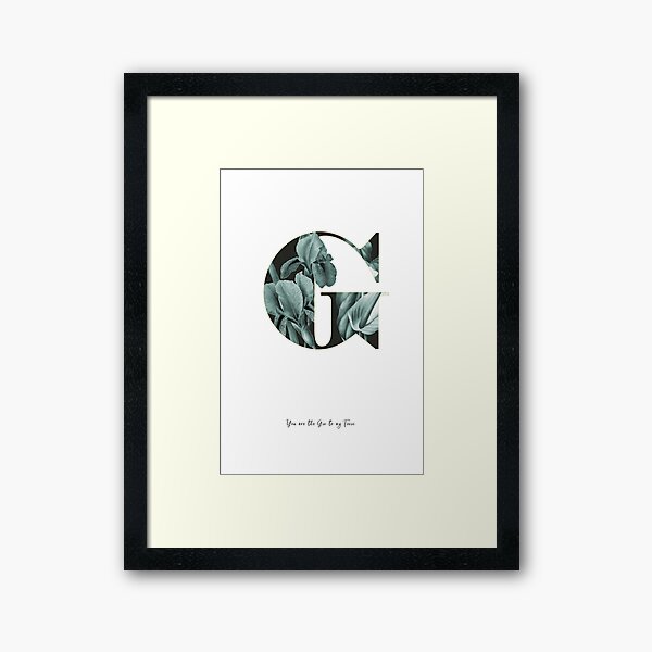 Flower Alphabet G Gerahmter Kunstdruck