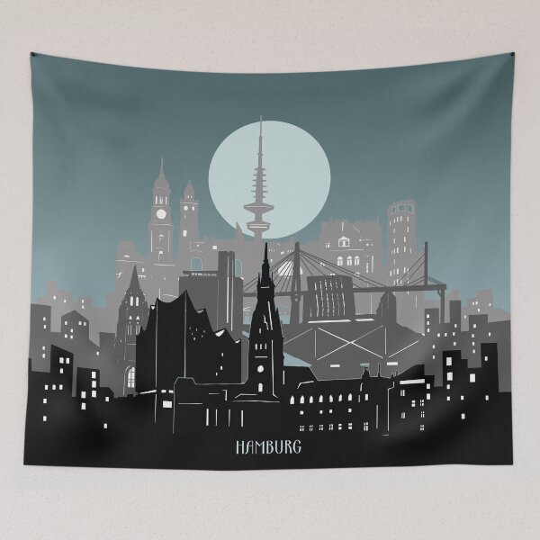 Item preview, hamburg skyline designed and sold by BekimART2.