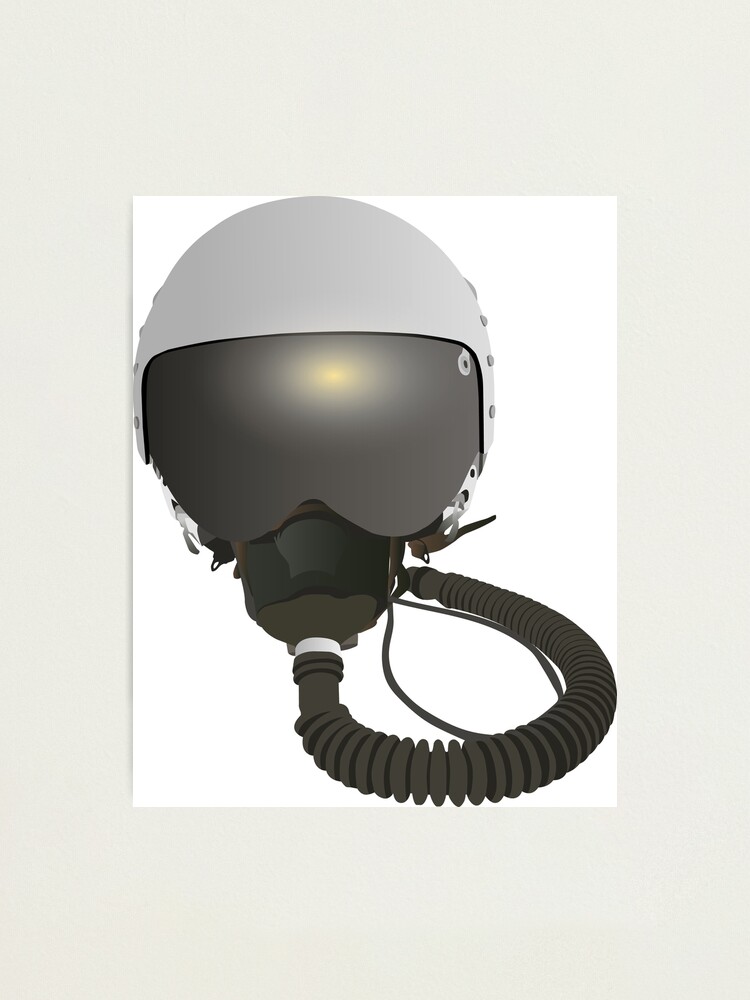 Military Pilot Helmet Photographic Print