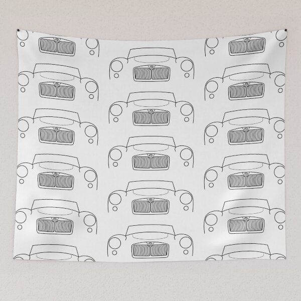 Item preview, 1961 MGA classic car outline graphic (black) designed and sold by soitwouldseem.