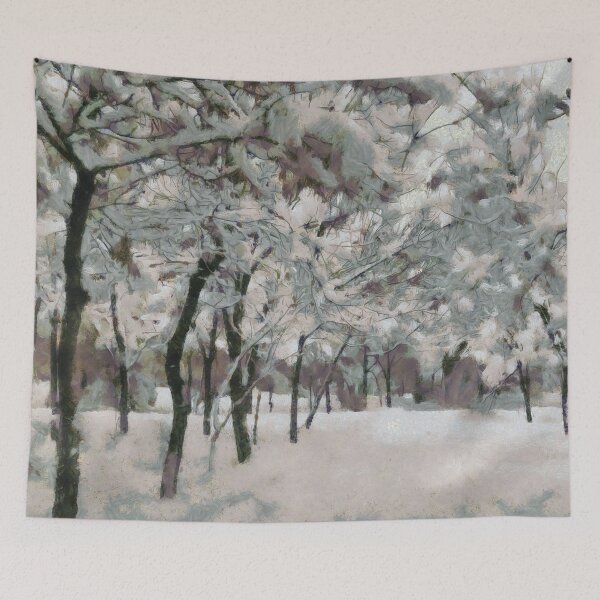 Item preview, Trees covered in snow designed and sold by Ghazal-art.