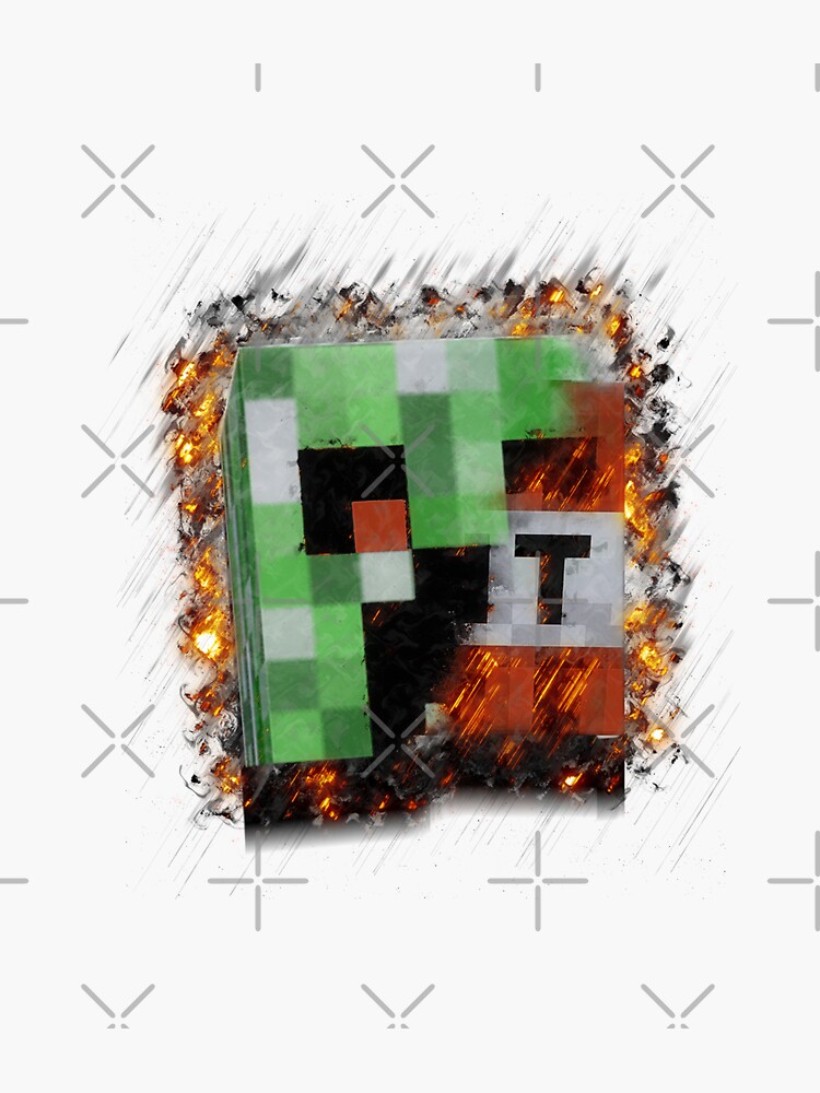 Minecraft's Two-Faced Creeper: Free PNG Sticker