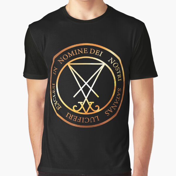 Item preview, Lucifer Satanism T-shirt designed and sold by lucidfrog.