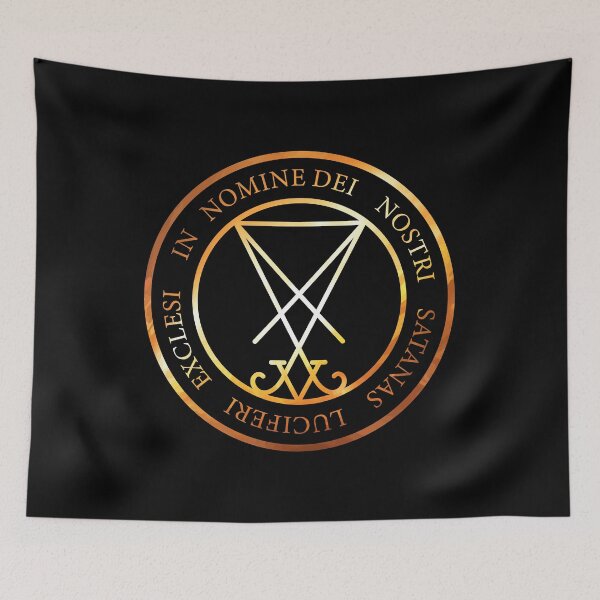 Item preview, Lucifer Satanism T-shirt designed and sold by lucidfrog.