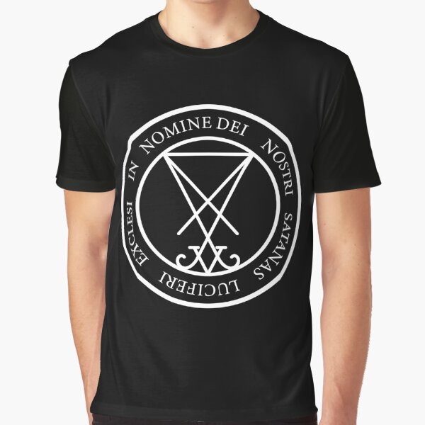 Item preview, Lucifer Satanism T-shirt designed and sold by lucidfrog.