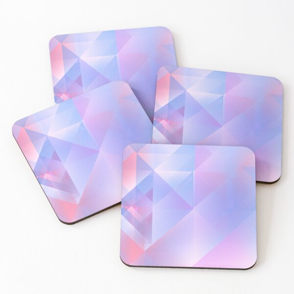 Item preview, Soft Purple - Blue Geometric Background designed and sold by WhimsyCanvasPrints.